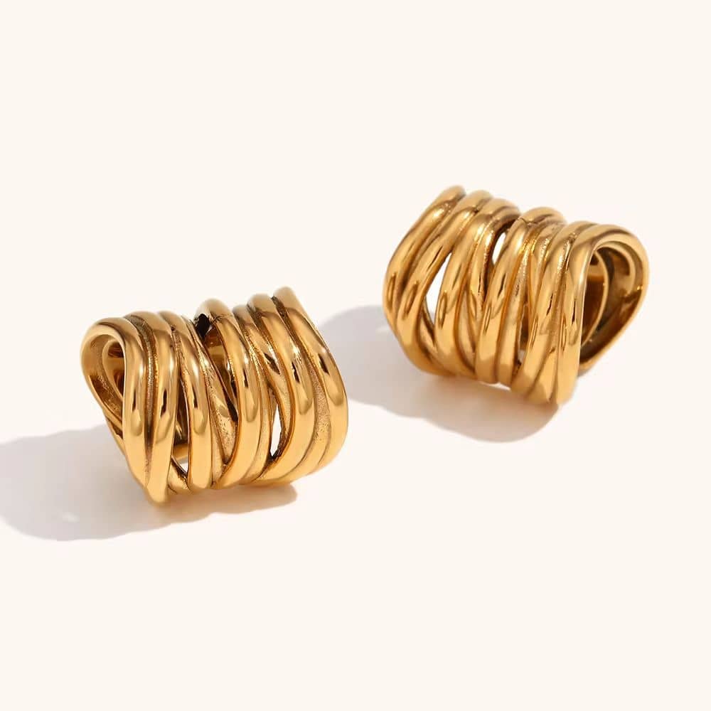 Pendientes Ear Cuff Hilos de Oro